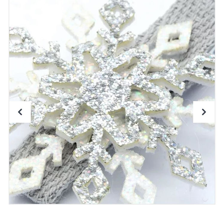 Picture of 8545 / 5458 SPARKLE SNOWFLAKE HAIR CLIPS 4.5CM